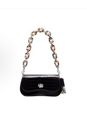 NEW Coach Black Wavy Dinky Mini Bag